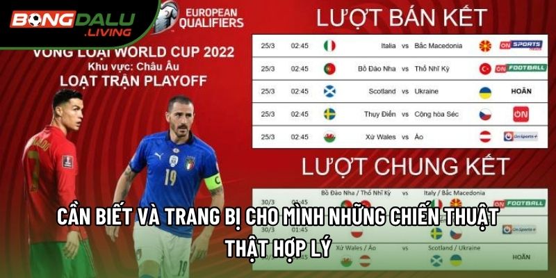 Cần biết và trang bị cho mình những chiến thuật thật hợp lý